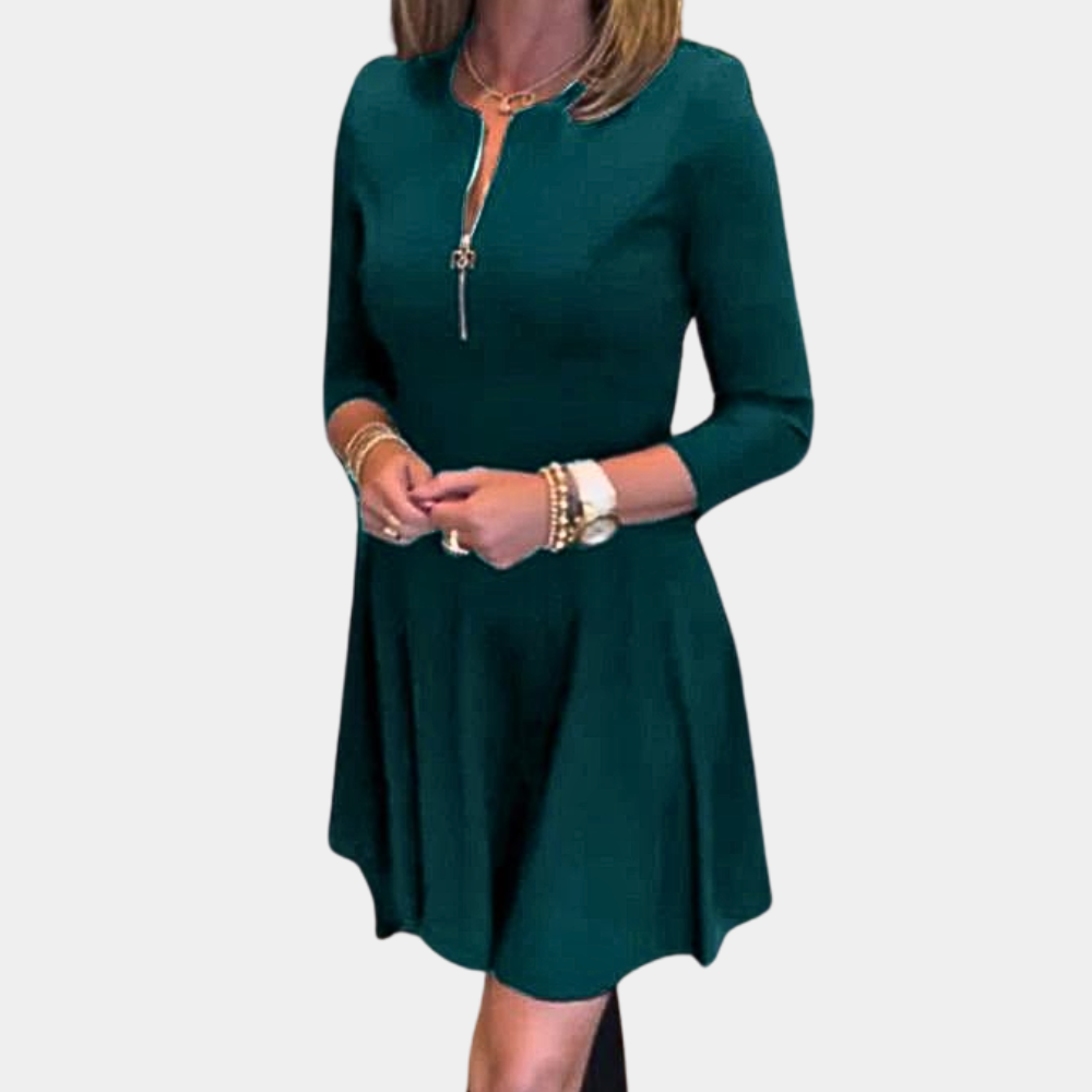 Elegantes Kleid mit Reißverschluss für Frauen