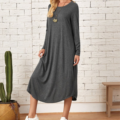 Lässiges langärmeliges Kleid für Frauen