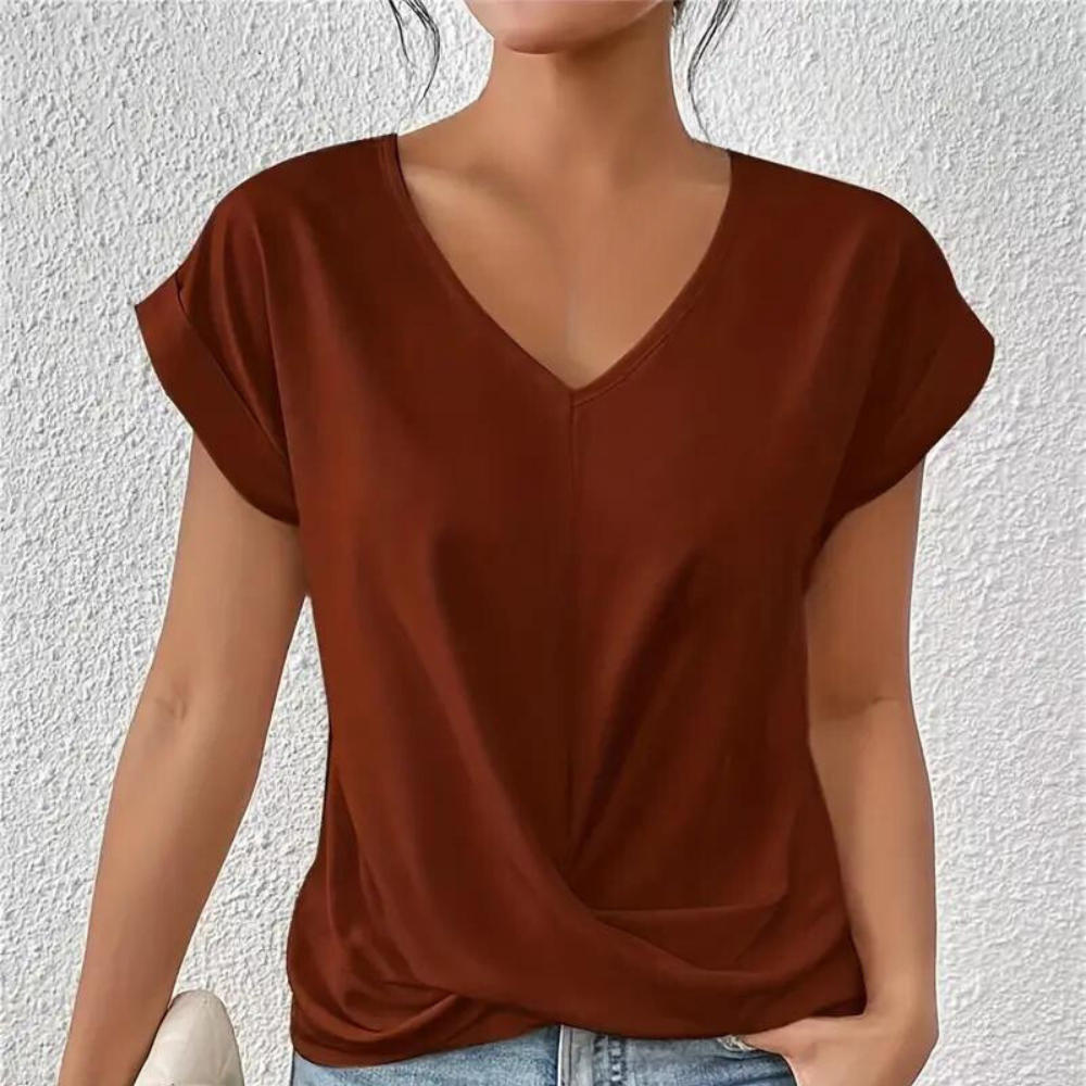 Diana - Bluse mit V-Ausschnitt für Frauen - Weich und vielseitig