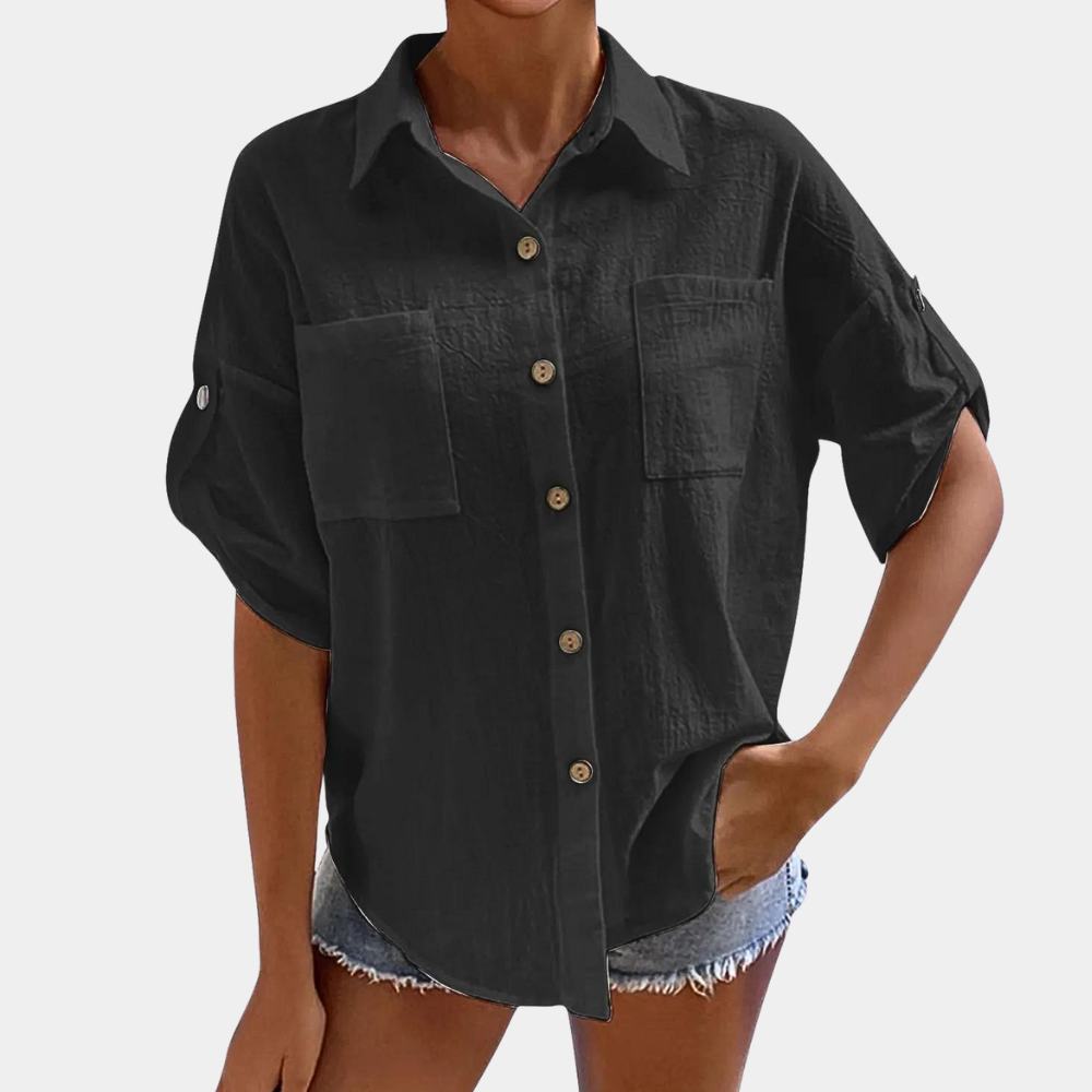 Tamsin - Unifarbenes Damenshirt für den Sommer