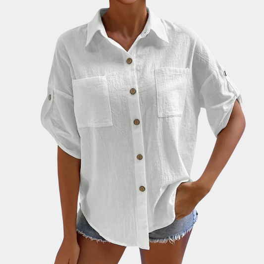 Tamsin - Unifarbenes Damenshirt für den Sommer