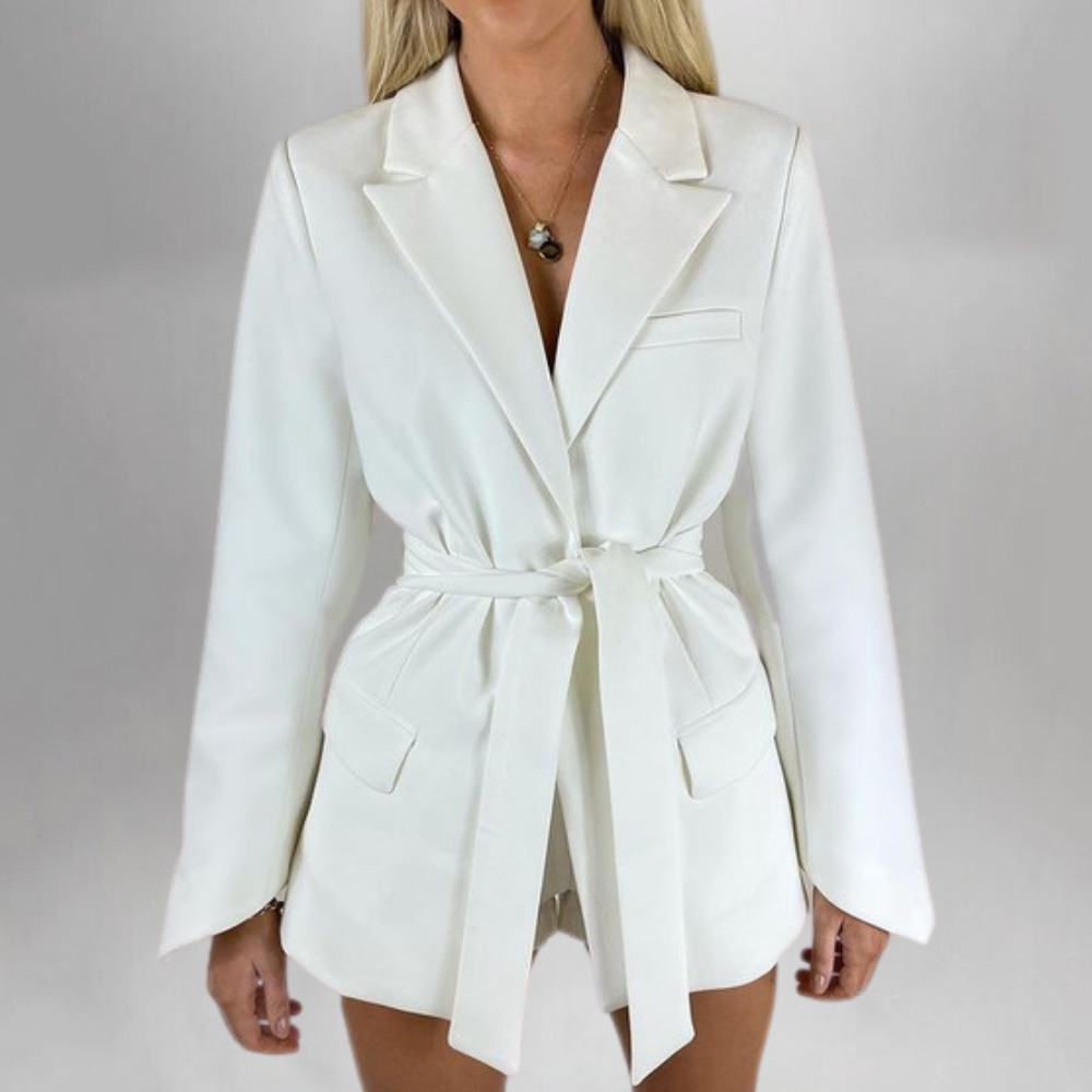 Thalassa - Eleganter Blazer mit Gürtel für Frauen