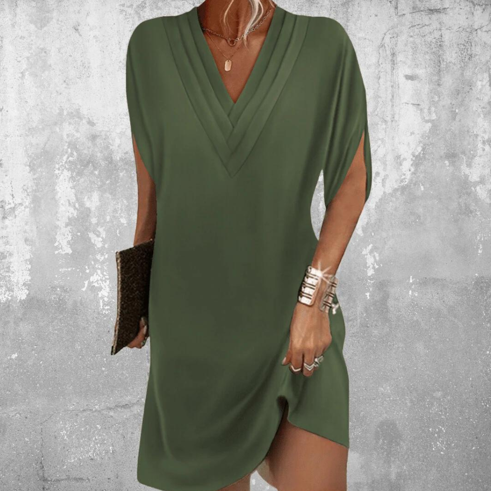 Brina - Elegantes Kleid mit V-Ausschnitt für Damen