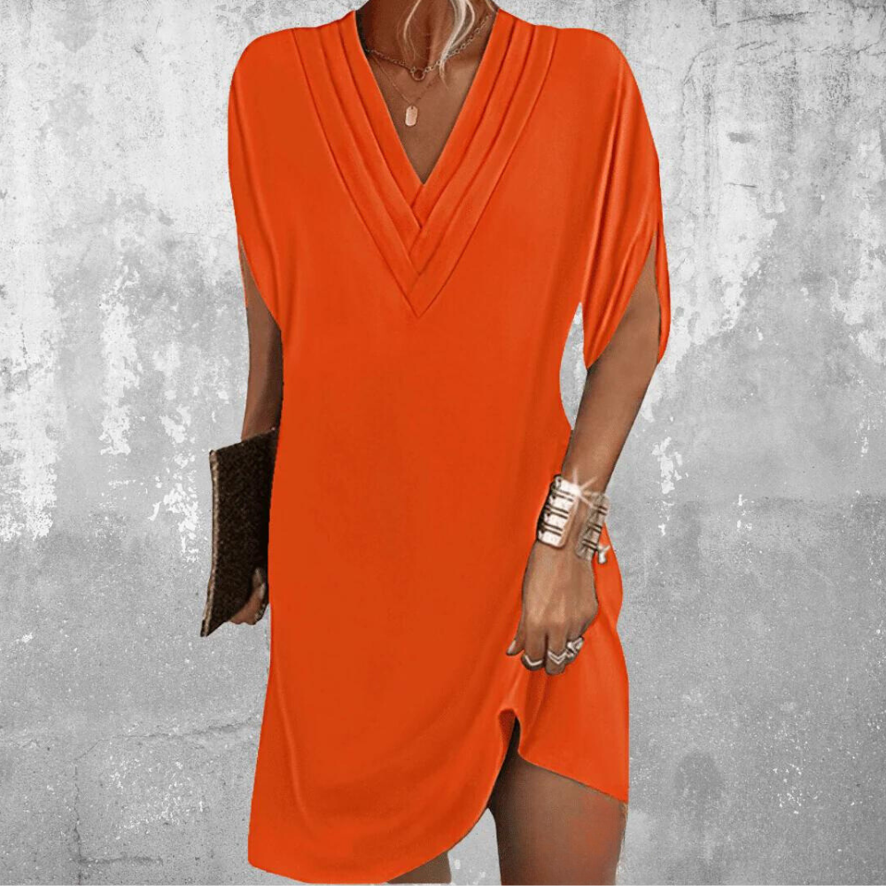 Brina - Elegantes Kleid mit V-Ausschnitt für Damen