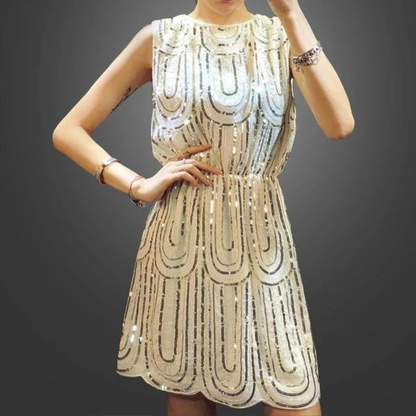 Veronica - Ärmelloses Paillettenkleid für Frauen