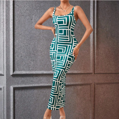 Elsa - Trendiges geometrisches Bodycon-Kleid