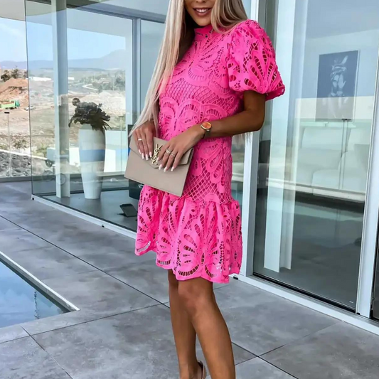 Gwenda - Stilvolles hohles Spitzenkleid für Frauen