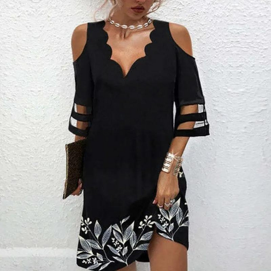 Kataryna - Kleid mit kalten Schultern und Spitze für Frauen