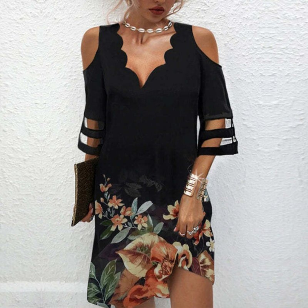 Kataryna - Kleid mit kalten Schultern und Spitze für Frauen