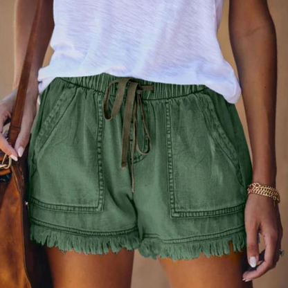 Delfine - Damen-Shorts mit Seitentaschen im mühelosen Stil
