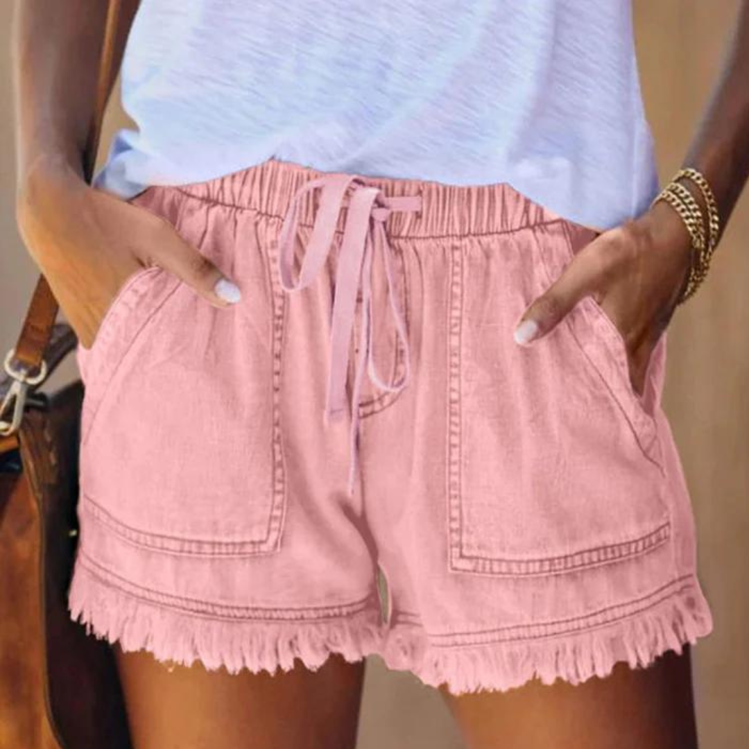 Delfine - Damen-Shorts mit Seitentaschen im mühelosen Stil