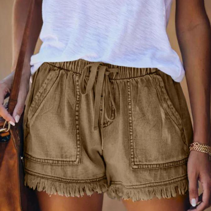 Delfine - Damen-Shorts mit Seitentaschen im mühelosen Stil