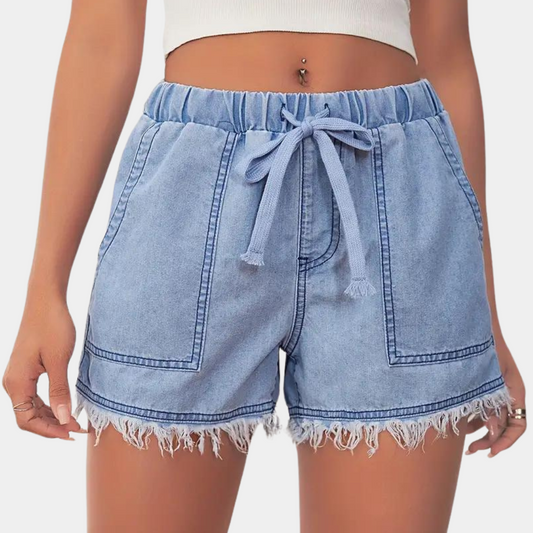 Rosalba - Damenshorts mit Wellensaum und Kordelzug
