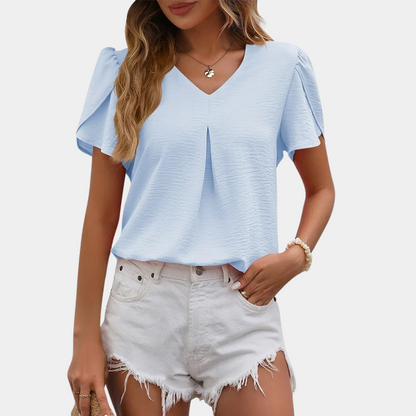 Aurelia - Elegante Damenbluse mit V-Ausschnitt