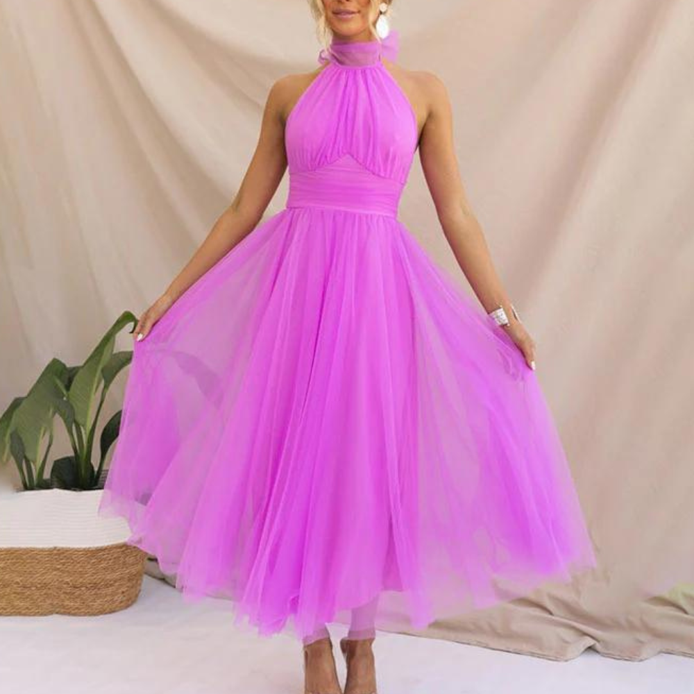 Aria - Kleid mit Rollkragen aus Mesh für Frauen