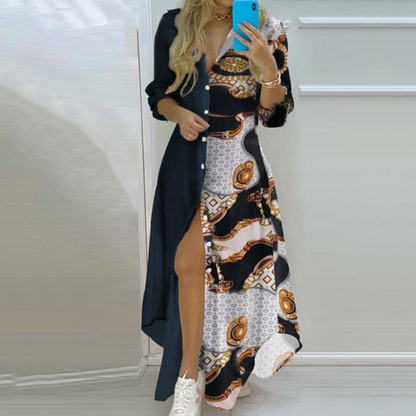 Antonia - Kreatives Kleid mit modernem Zeitungsdruck