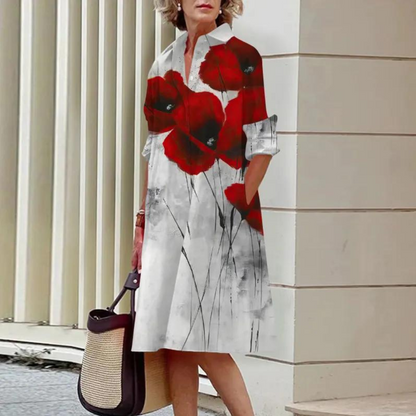 Jemaine - Fröhliches Sommerkleid mit Aquarelldruck