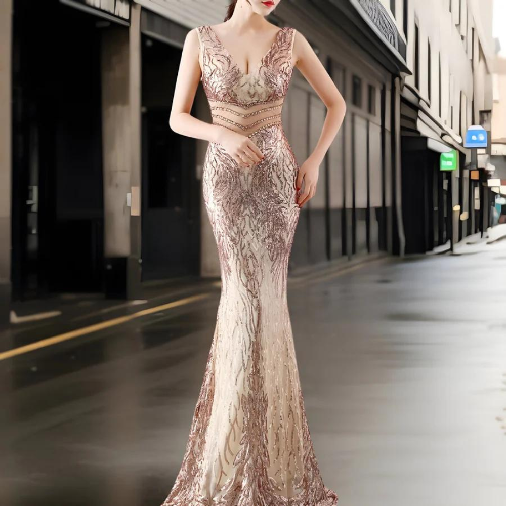 Raissa - Elegantes langes Kleid für Frauen