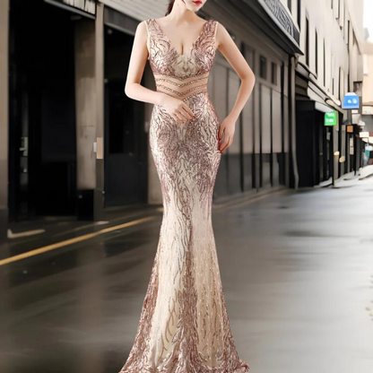 Raissa - Elegantes langes Kleid für Frauen
