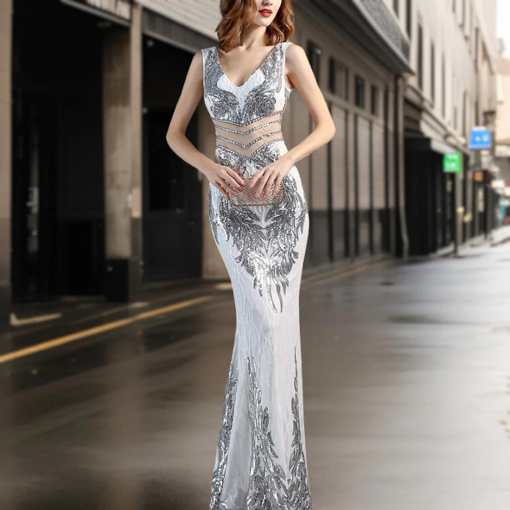 Raissa - Elegantes langes Kleid für Frauen