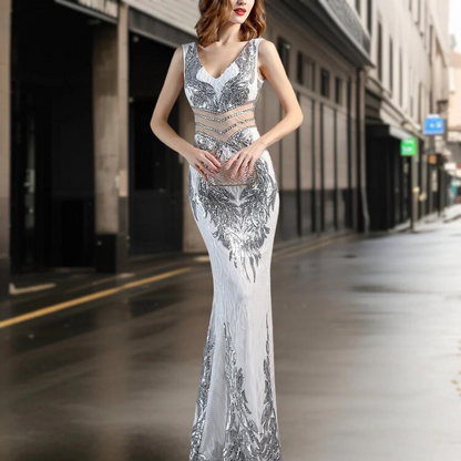Raissa - Elegantes langes Kleid für Frauen
