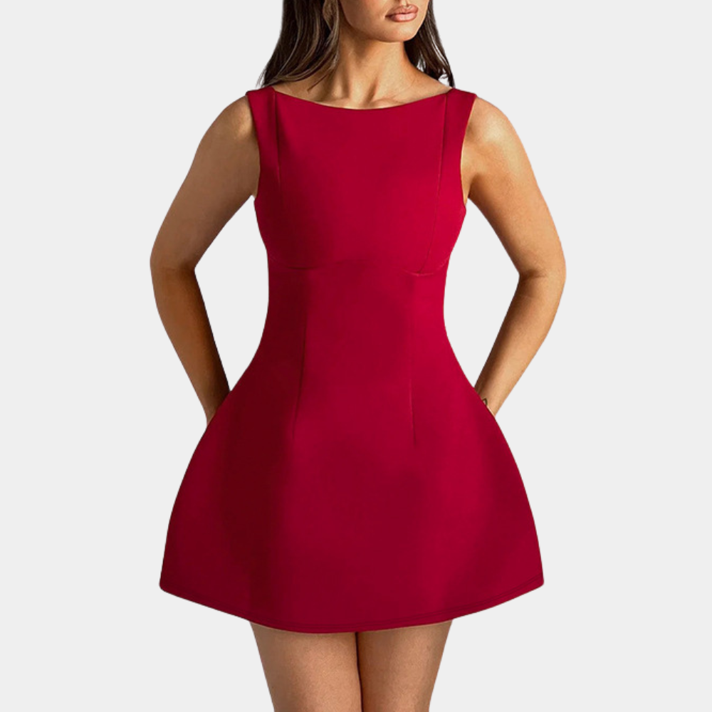Janelle - Elegantes Minikleid mit offenem Rücken für Damen