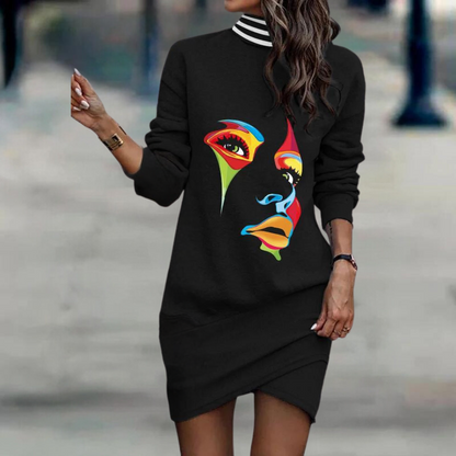 Venetia - Modisches langärmeliges Kleid für Frauen