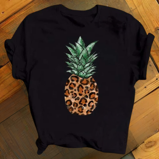 Marisol - Verspieltes Ananas-Muster Damen-Top