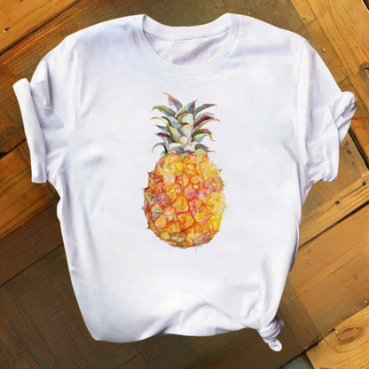 Marisol - Verspieltes Ananas-Muster Damen-Top