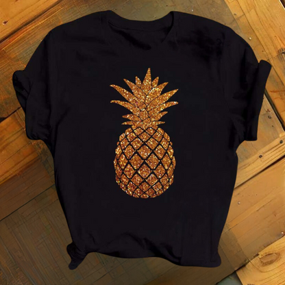 Marisol - Verspieltes Ananas-Muster Damen-Top