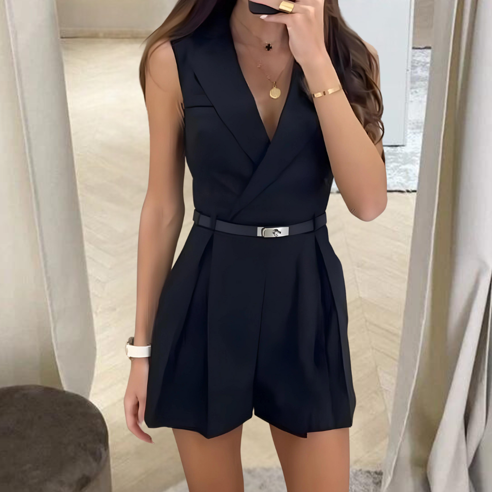 Sanda - Zeitloser ärmelloser Jumpsuit für Frauen