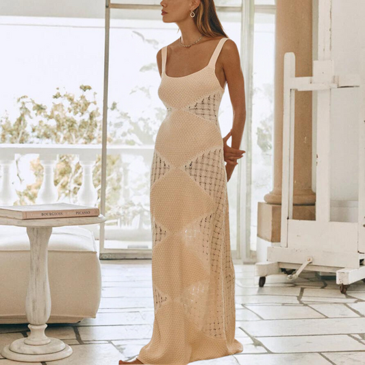 Zaida - Modisches langes Strickkleid für Frauen