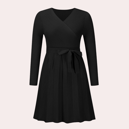 Dahlia - Elegantes plissiertes Midikleid für Frauen