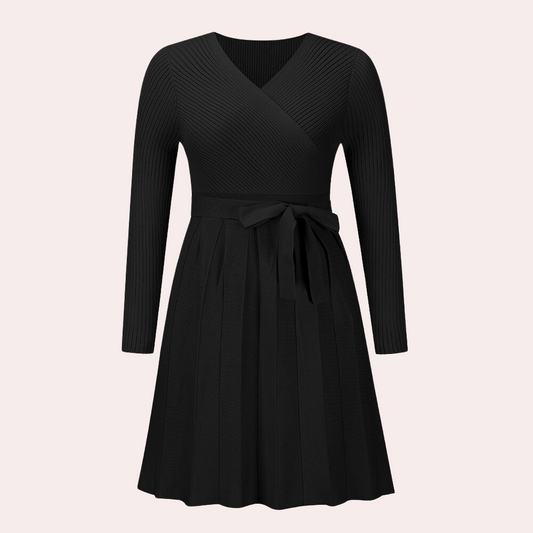 Dahlia - Elegantes plissiertes Midikleid für Frauen