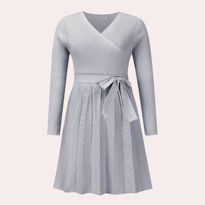 Dahlia - Elegantes plissiertes Midikleid für Frauen