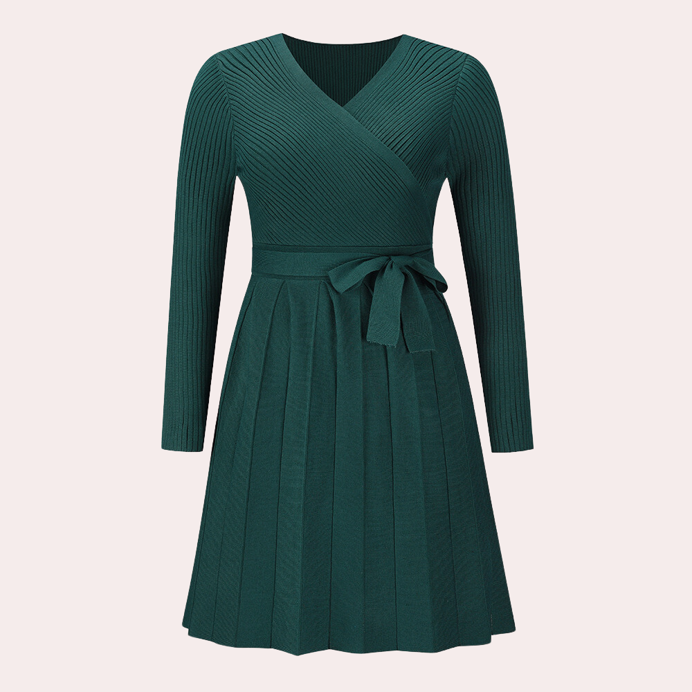 Dahlia - Elegantes plissiertes Midikleid für Frauen