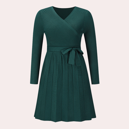 Dahlia - Elegantes plissiertes Midikleid für Frauen