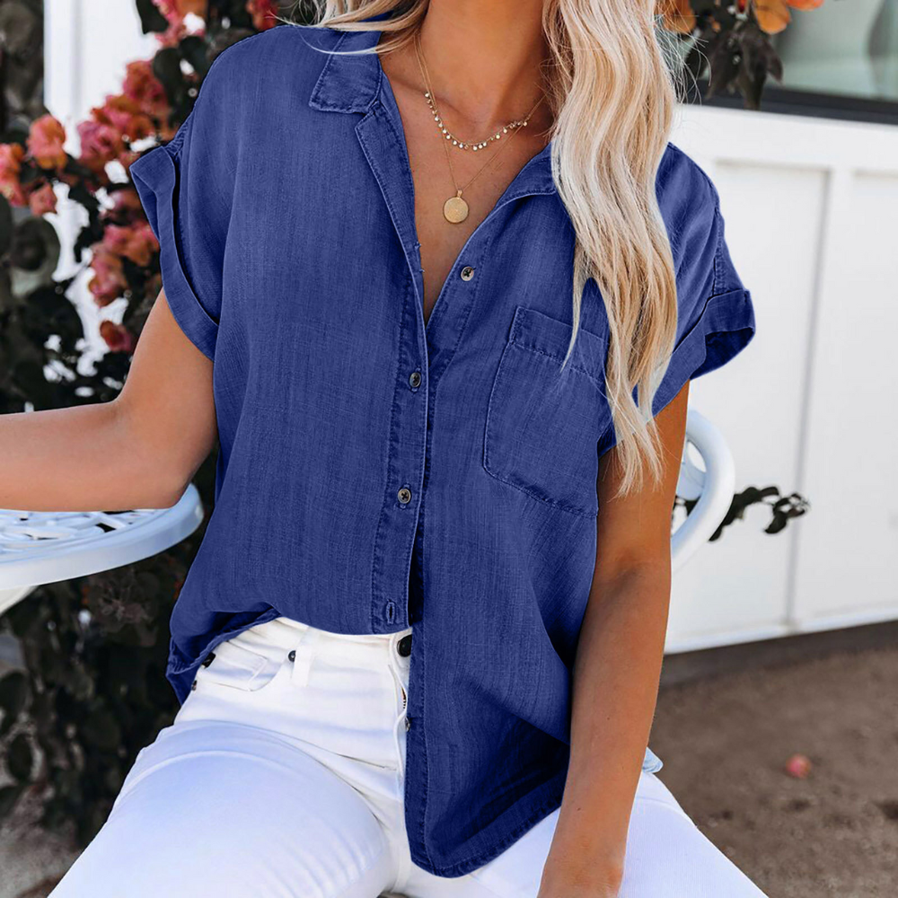 Shaloni - Stylisches Casual Denim Shirt für Frauen