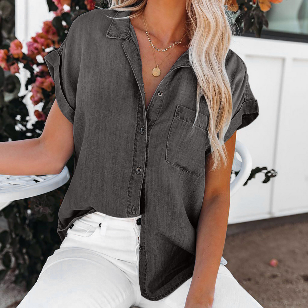 Shaloni - Stylisches Casual Denim Shirt für Frauen