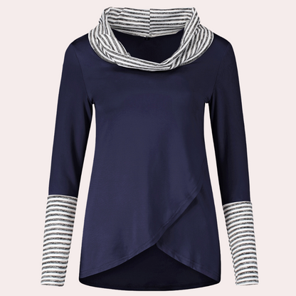 Kyra - Gestreiftes lässiges Langarmshirt für Damen