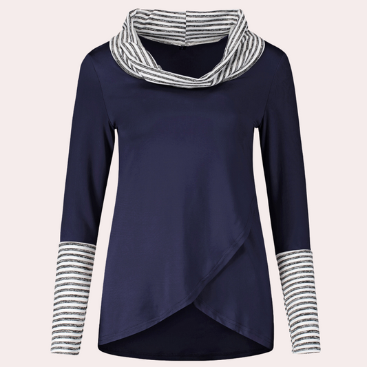 Kyra - Gestreiftes lässiges Langarmshirt für Damen