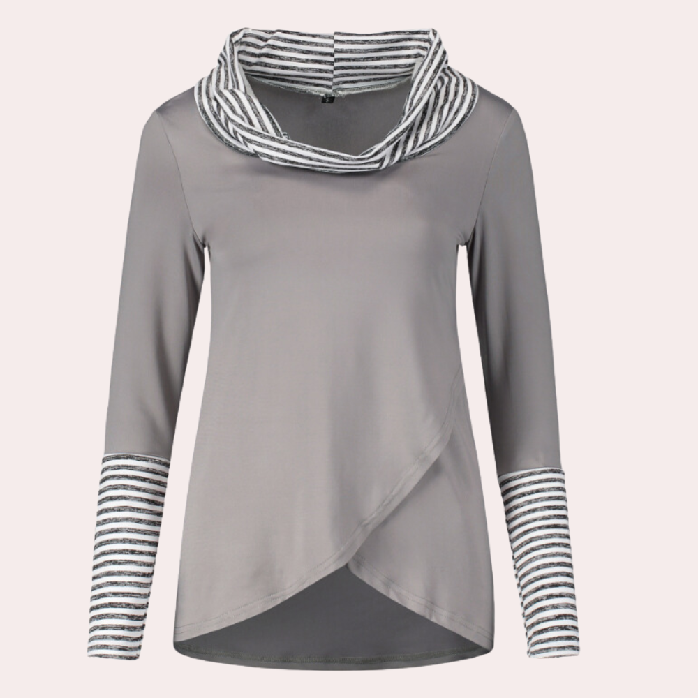 Kyra - Gestreiftes lässiges Langarmshirt für Damen