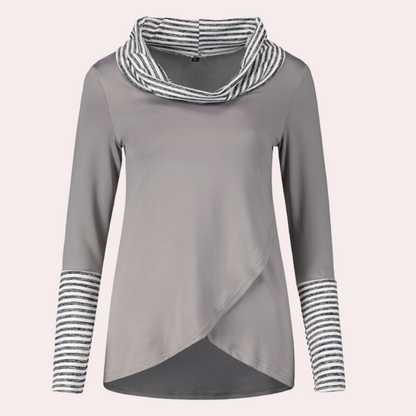 Kyra - Gestreiftes lässiges Langarmshirt für Damen