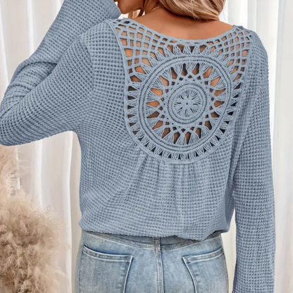 Violetta - Langärmeliges, elegantes Damen-Top aus Strick