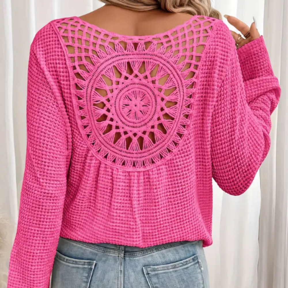 Violetta - Langärmeliges, elegantes Damen-Top aus Strick