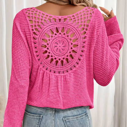 Violetta - Langärmeliges, elegantes Damen-Top aus Strick