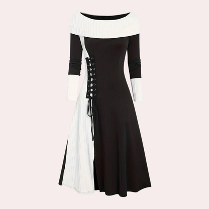 Seraphine - Damen-Schnürkleid mit Farbflecken