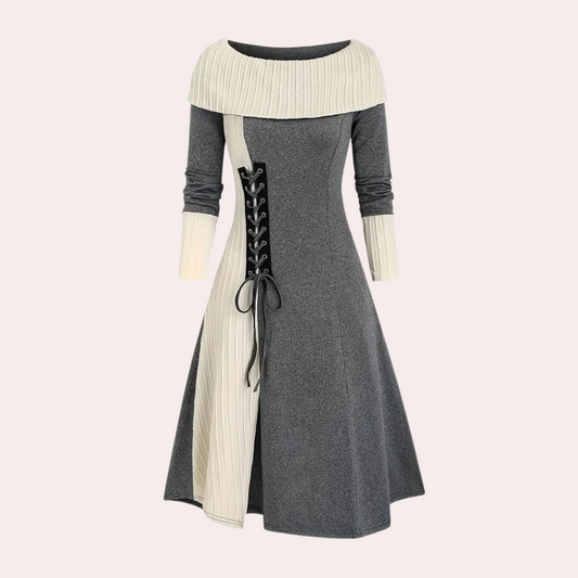 Seraphine - Damen-Schnürkleid mit Farbflecken