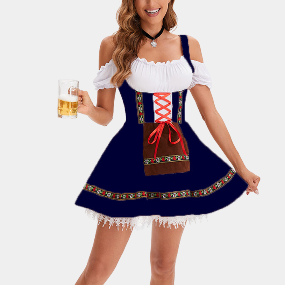 Eugenia - Zeitloses Oktoberfestkleid mit kalten Schultern für Frauen
