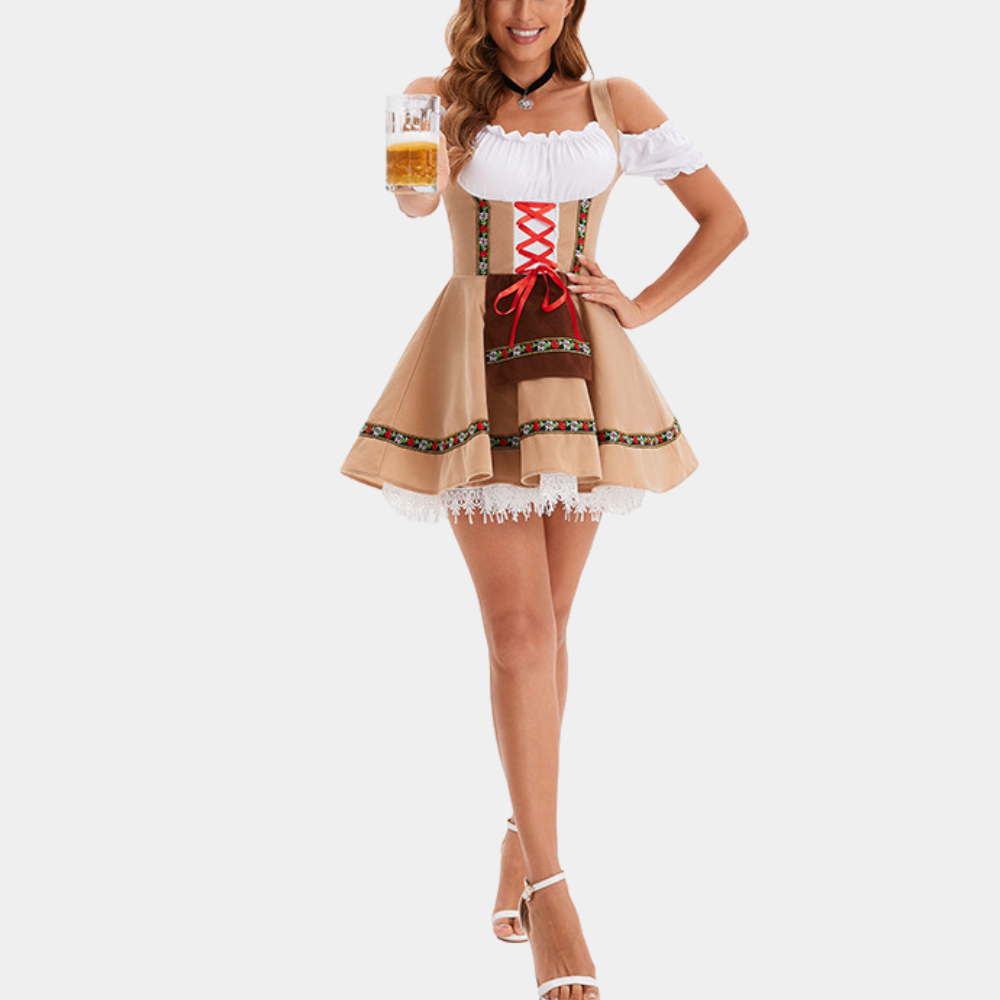 Eugenia - Zeitloses Oktoberfestkleid mit kalten Schultern für Frauen